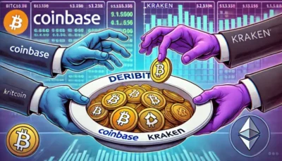 Coinbase and Kraken Eye Deribit Acquisition as Crypto Derivatives Market Surges