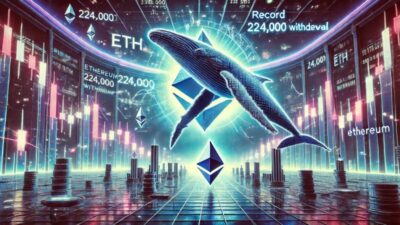 Ethereum Whales Shake the Market with Record 224,000 ETH Withdrawal