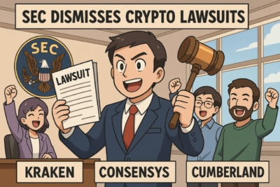 SEC Officially Dismisses Crypto Lawsuits Against Kraken, ConsenSys, and Cumberland