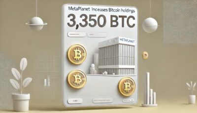 Metaplanet Increases Bitcoin Holdings to 3,350 BTC With Latest Purchase
